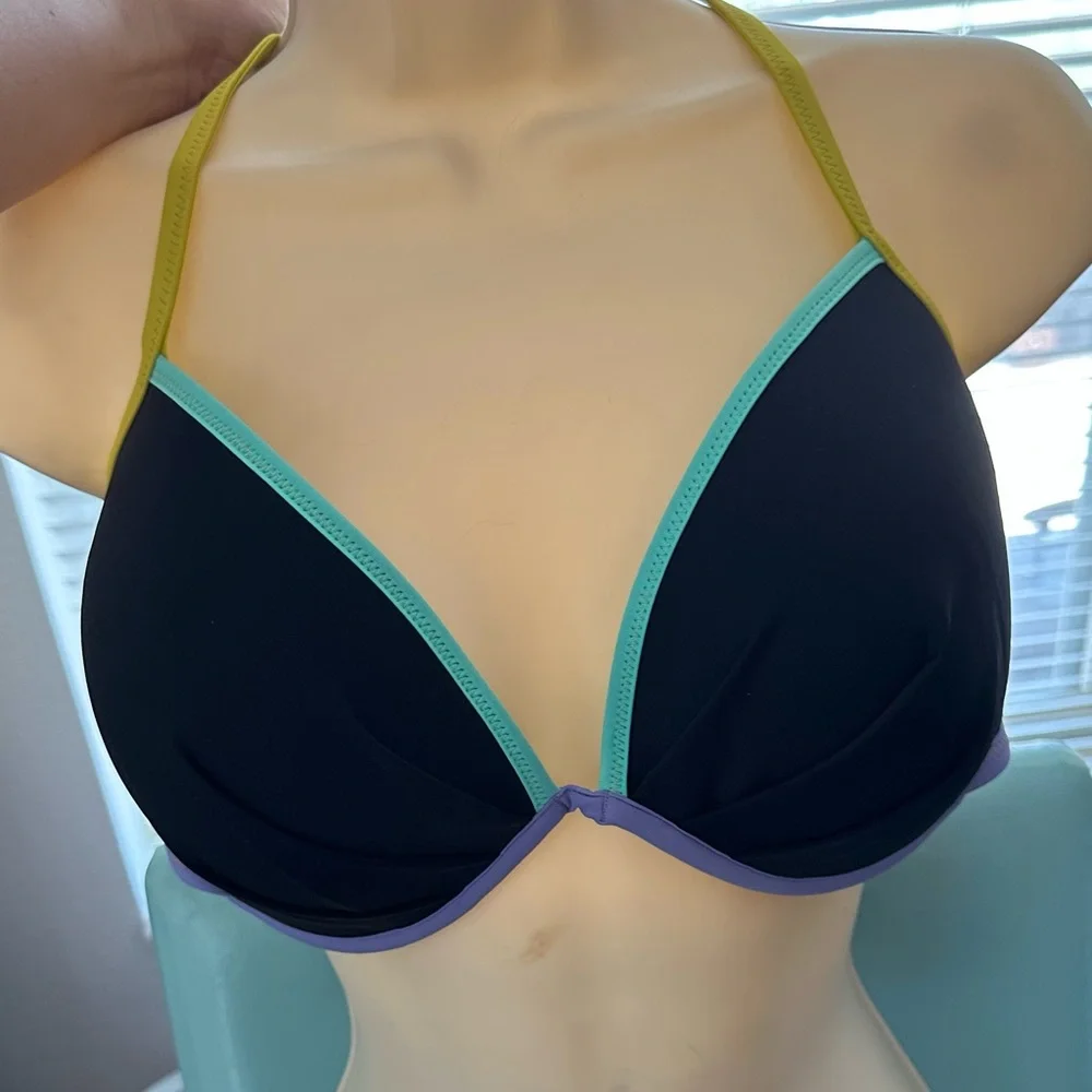 NWOT Victoria’s Secret The Fabulous strappy push-up swimsuit bikini top 36DD - Picture 5 of 5